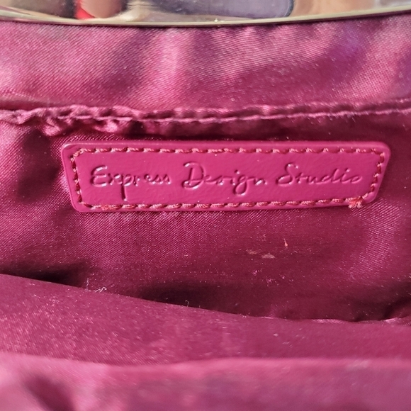Express Design Studio Purple Clutch Small Chain Strap Patent Leather Bag - Picture 9 of 12